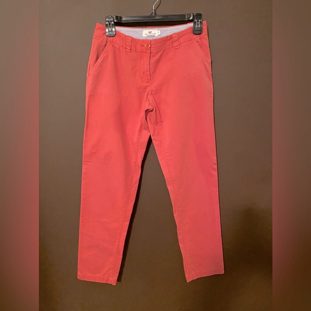 Vineyard Vines Chinos In Coral. Size 0. Very Good Used Condition.